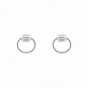 Gucci Horsebit Sterling Silver Earrings D