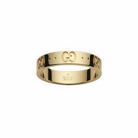 Gucci Icon 18ct Yellow Gold Thin Band Ring