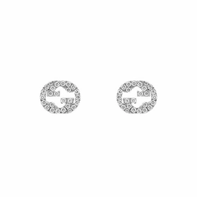 Gucci Interlocking 18ct White Gold 0.38ct Diamond Stud Earrings