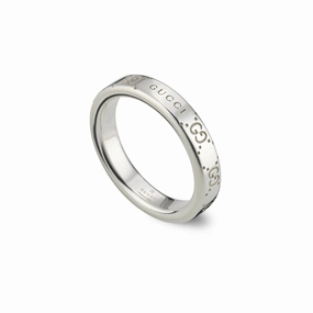 Gucci Signature Sterling Silver GG Ring D