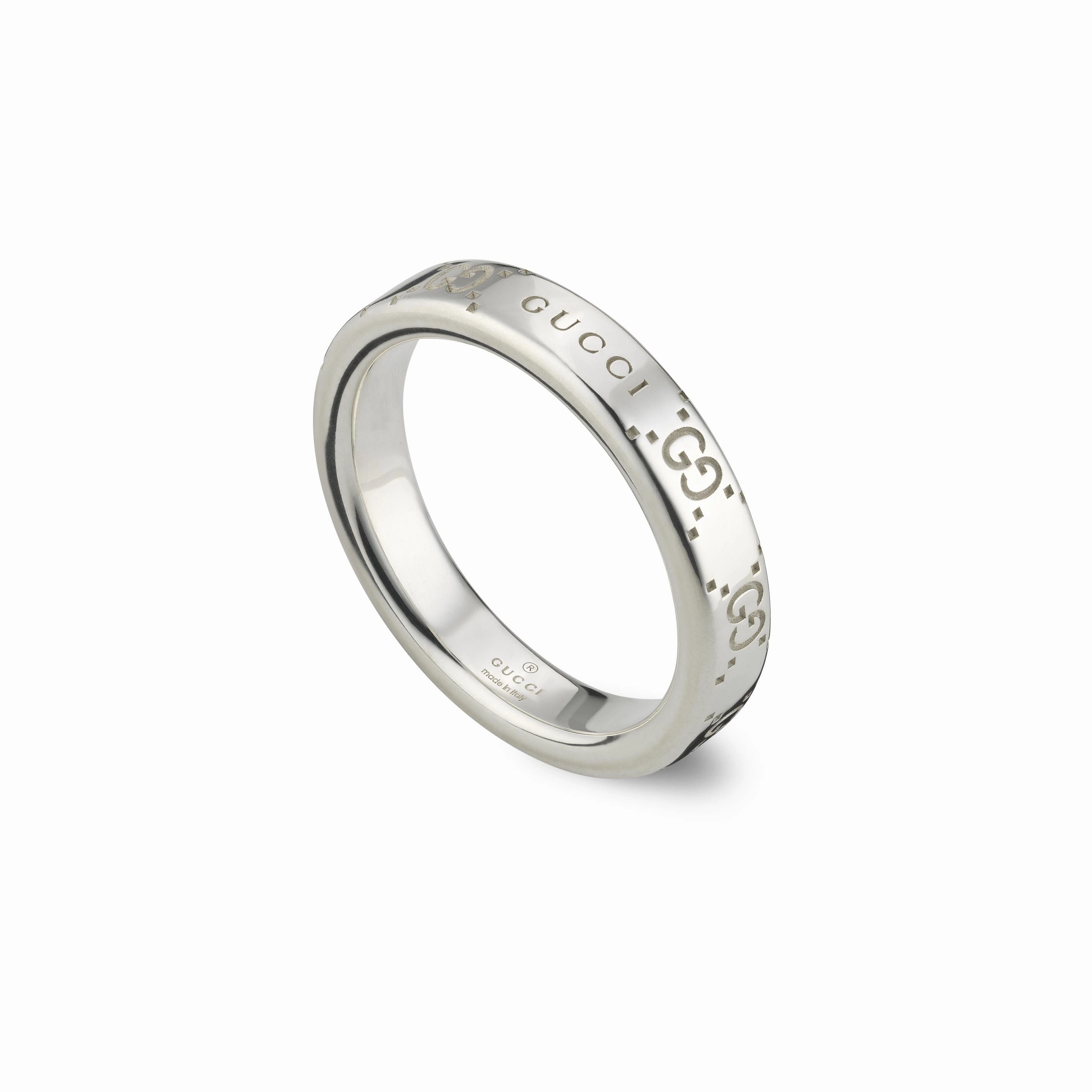 Gucci Signature Sterling Silver GG Ring D
