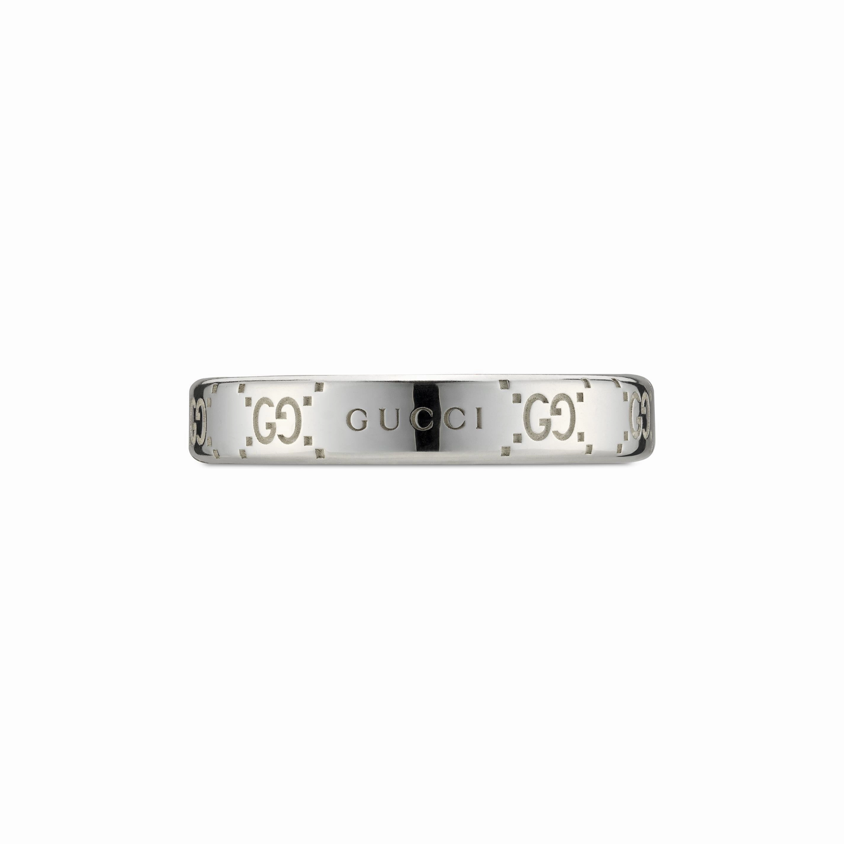Gucci Signature Sterling Silver GG Ring D