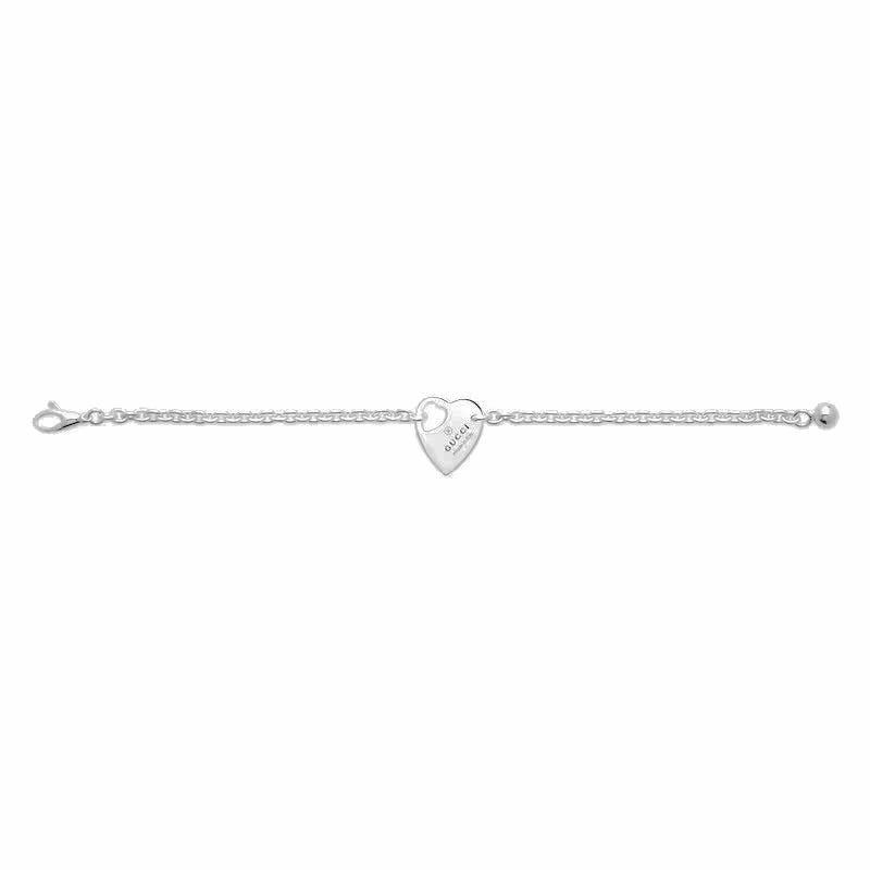 Gucci Trademark Sterling Silver Charm Bracelet