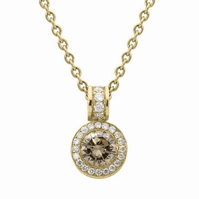 Hans D. Krieger 18ct Rose Gold 0.45ct Brown Diamond Necklace D
