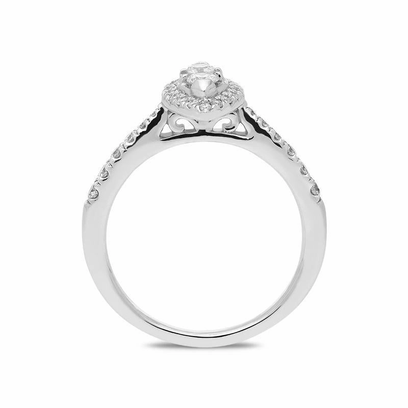 Hans D Krieger 18ct White Gold 0.50ct Diamond Marquise Ring