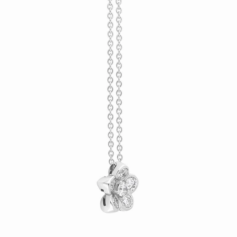 Hans D. Krieger 18ct White Gold 0.60ct Diamond Flower Necklace
