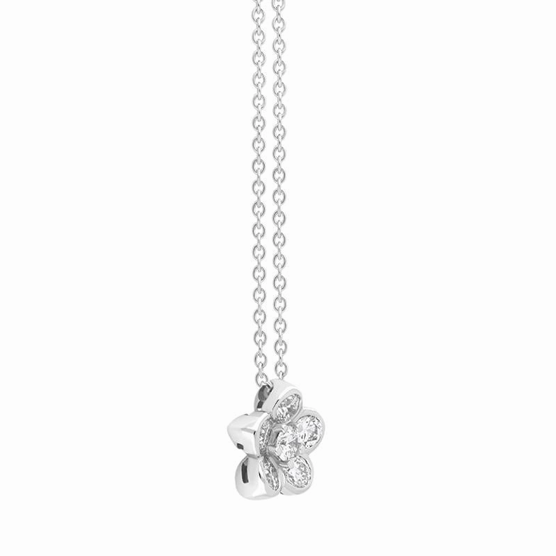 Hans D. Krieger 18ct White Gold 0.60ct Diamond Flower Necklace