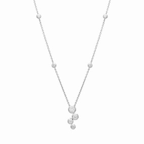 Hans D. Krieger 18ct White Gold 0.67ct Diamond Bubble Necklace