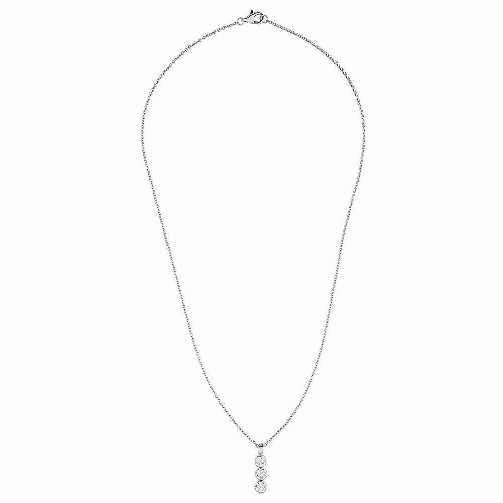Hans D. Krieger 18ct White Gold 0.85ct Diamond Triple Drop Necklace