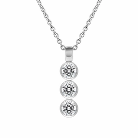 Hans D. Krieger 18ct White Gold 0.85ct Diamond Triple Drop Necklace