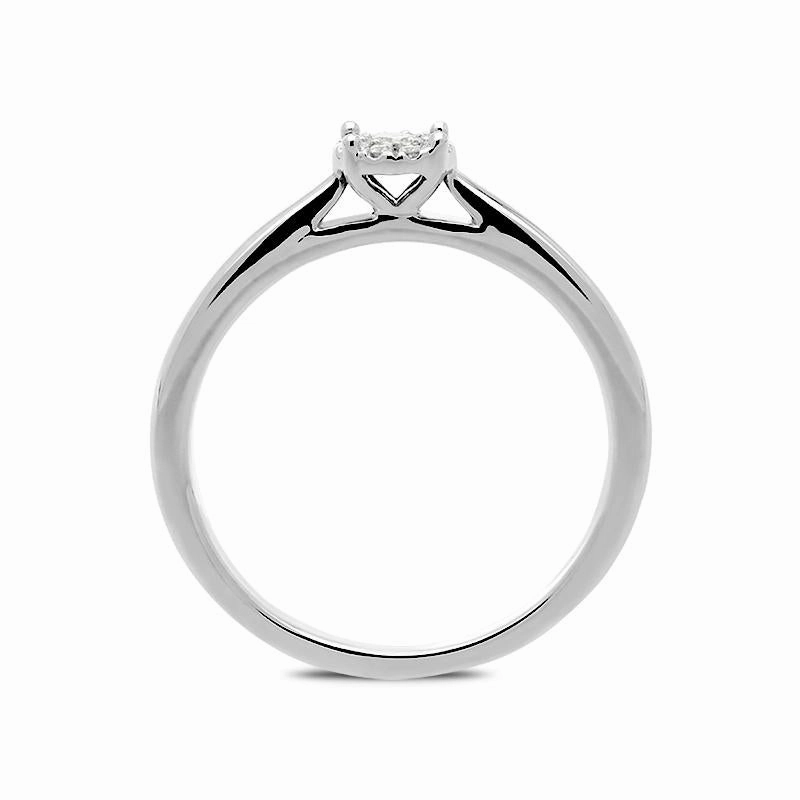 Hans D Krieger 18ct White Gold Diamond Cluster Ring
