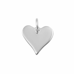 High Polished 925 Sterling Silver Toggle Small Heart Engravable with Bail - HRT09
