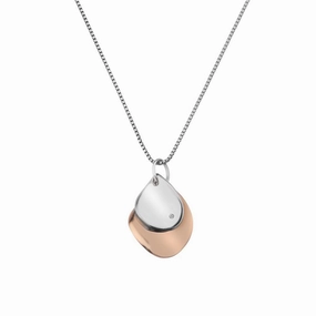 Hot Diamonds Blossom Sterling Silver Rose Gold Necklace