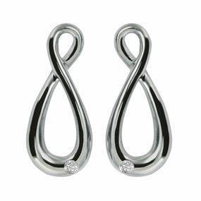 Hot Diamonds Earrings Go With The Flow Hourglass Silver D