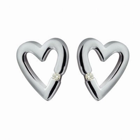 Hot Diamonds Earrings Just Add Love Head Over Heels Silver