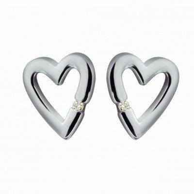 Hot Diamonds Earrings Just Add Love Head Over Heels Silver