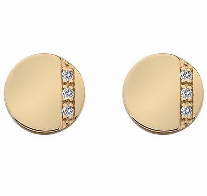 Hot Diamonds Earrings Silhouette Circle Rose Gold