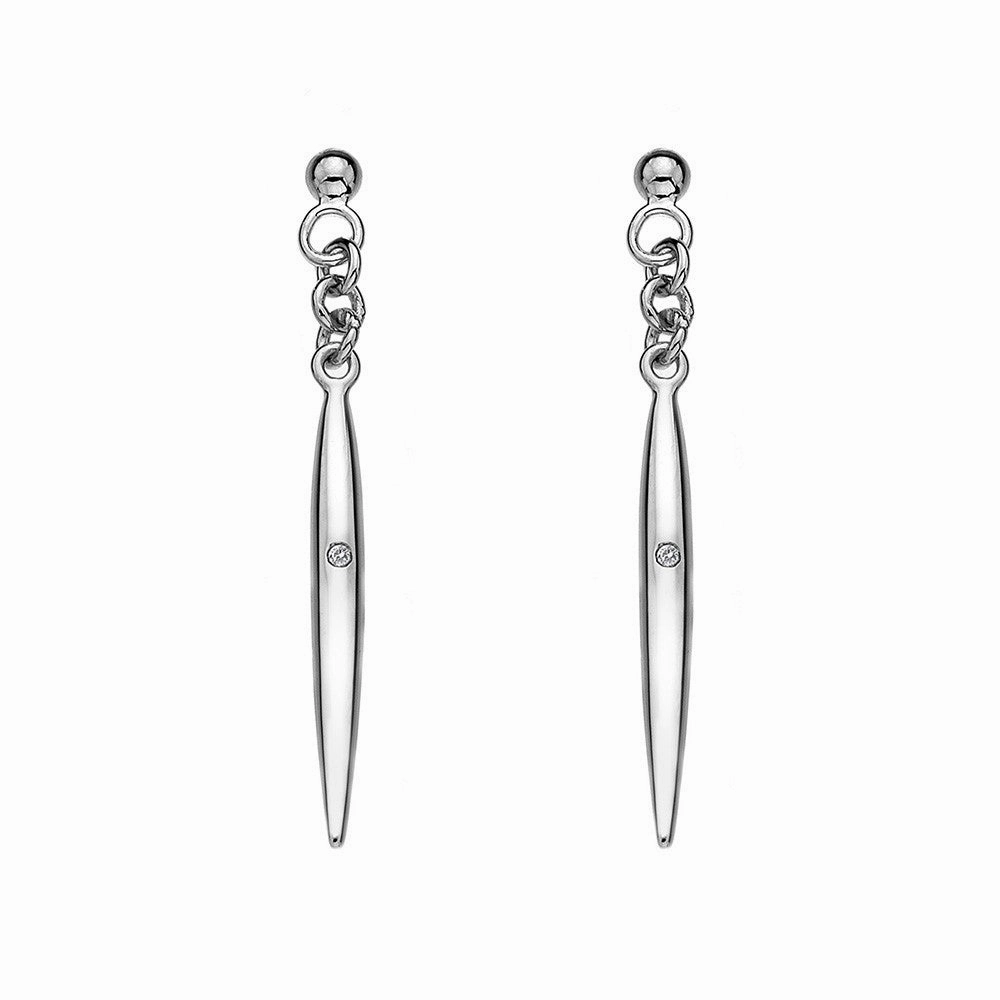 Hot Diamonds Earrings Single Drop Icicle Silver