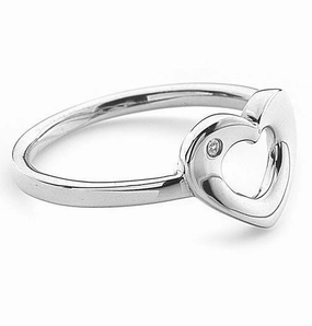 Hot Diamonds Emerge Sterling Silver Open Heart Ring