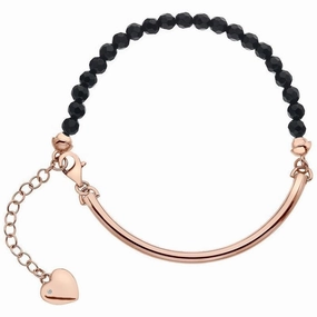 Hot Diamonds Festival Black Onyx Rose Gold Plated Bracelet
