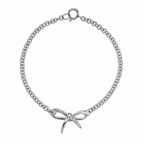 Hot Diamonds Flourish Sterling Silver Diamond Bow Bracelet