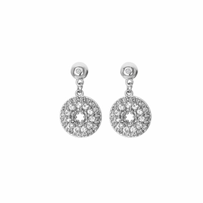 Hot Diamonds Forever Sterling Silver White Topaz Drop Earrings D