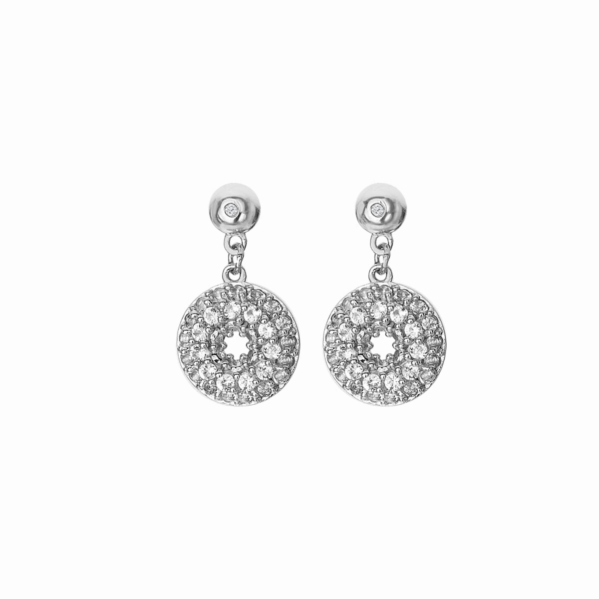 Hot Diamonds Forever Sterling Silver White Topaz Drop Earrings D