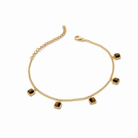 Hot Diamonds Gold Plated Sterling Silver Tigers Eye Square Bracelet
