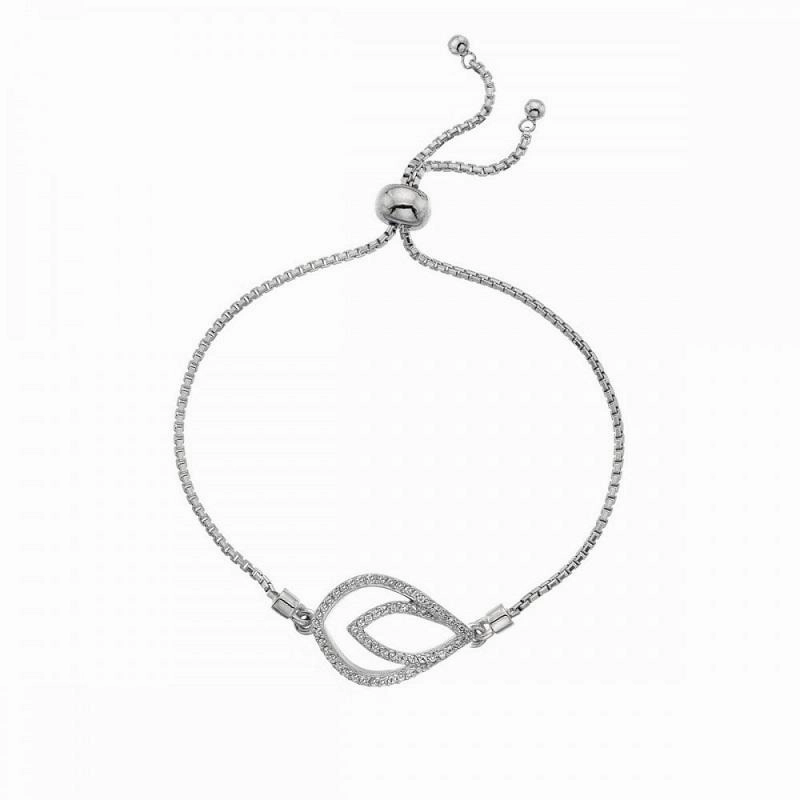 Hot Diamonds Harmony Sterling Silver White Topaz Bracelet
