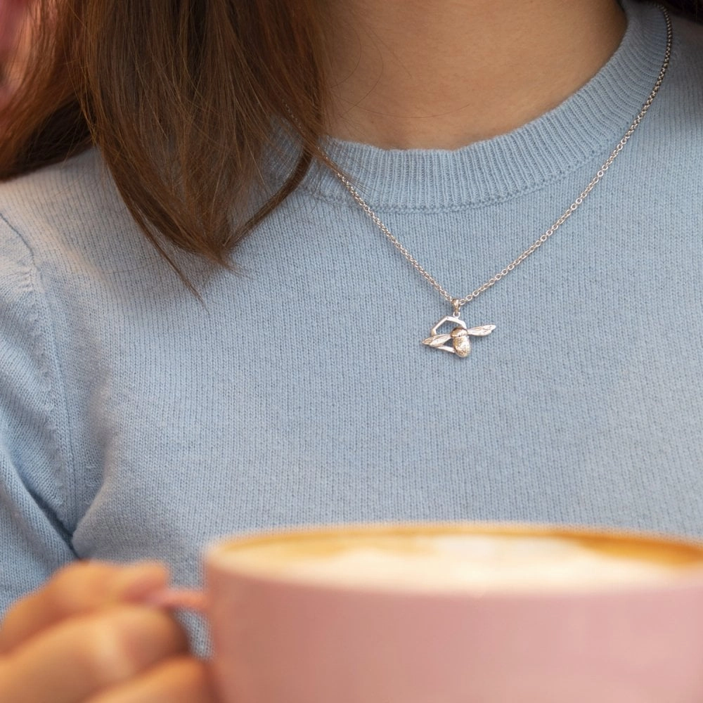 Hot Diamonds Honey Bee Sterling Silver Necklace
