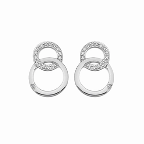 Hot Diamonds Interlocking Sterling Silver Earrings D