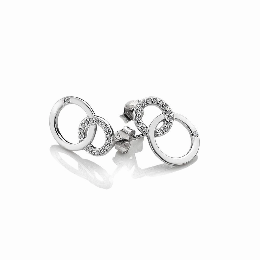 Hot Diamonds Interlocking Sterling Silver Earrings D