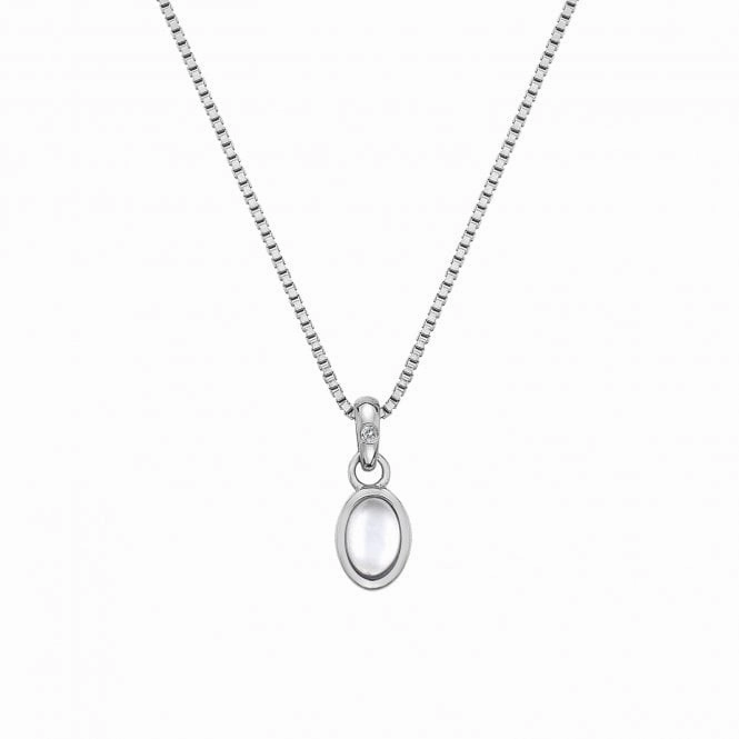 Hot Diamonds June Birthstone Sterling Silver Moonstone Necklace D