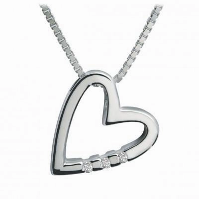 Hot Diamonds Just Add Love Silver Head Over Heels Necklace