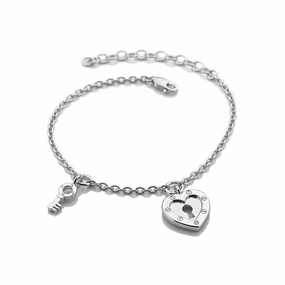 Hot Diamonds Lock in Love Sterling Silver Open Bracelet