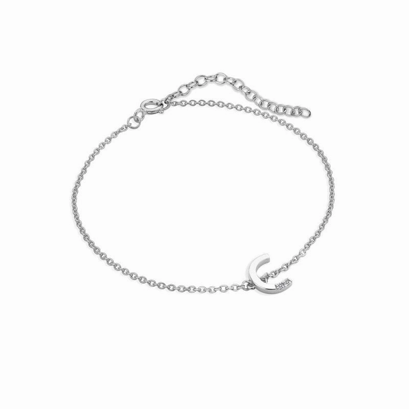 Hot Diamonds Love Letters Sterling Silver Diamond Letter C Bracelet