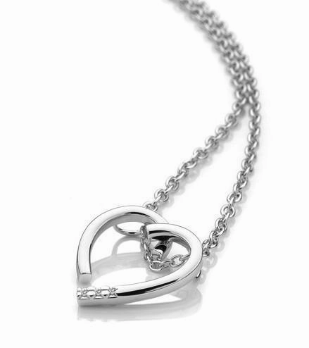 Hot Diamonds Love Sterling Silver Diamond Glide Heart Pendant