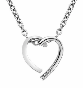 Hot Diamonds Love Sterling Silver Diamond Glide Heart Pendant