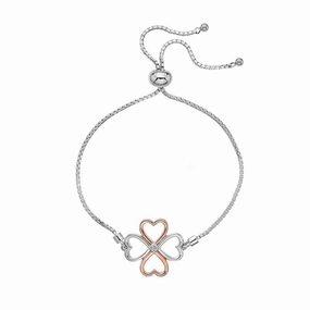 Hot Diamonds Lucky In Love Sterling Silver Rose Gold Plated Bracelet D