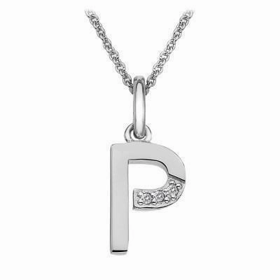 Hot Diamonds Micro 'P' Sterling Silver Necklace