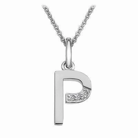 Hot Diamonds Micro 'P' Sterling Silver Necklace