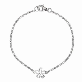 Hot Diamonds Micro Sterling Silver Petals Bracelet D
