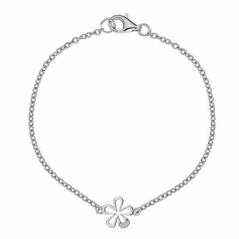 Hot Diamonds Micro Sterling Silver Petals Bracelet D