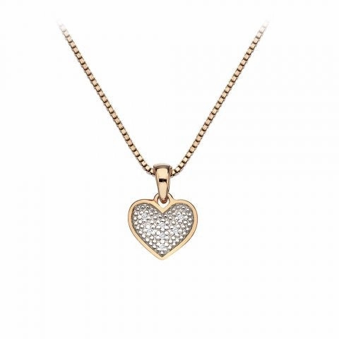 Hot Diamonds Necklace Stargazer Heart Rose Gold