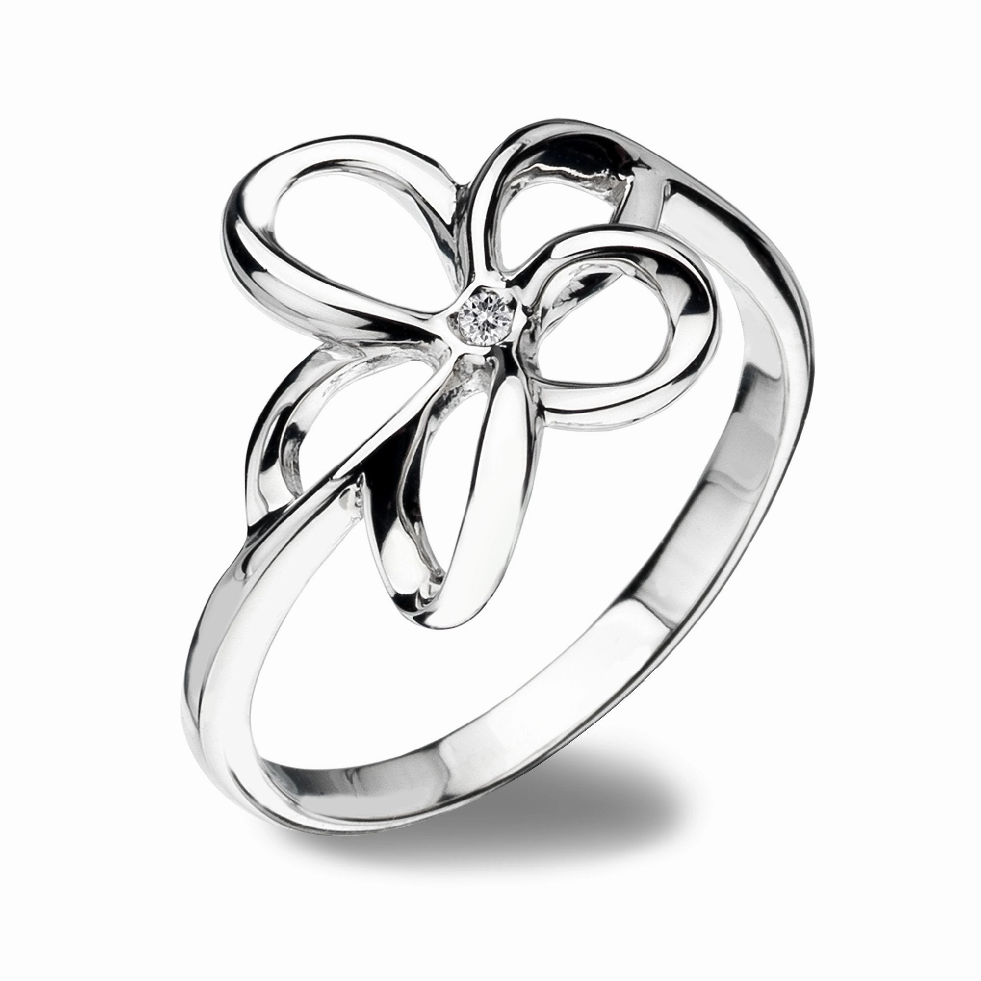 Hot Diamonds Paradise Sterling Silver Open Petal Ring D
