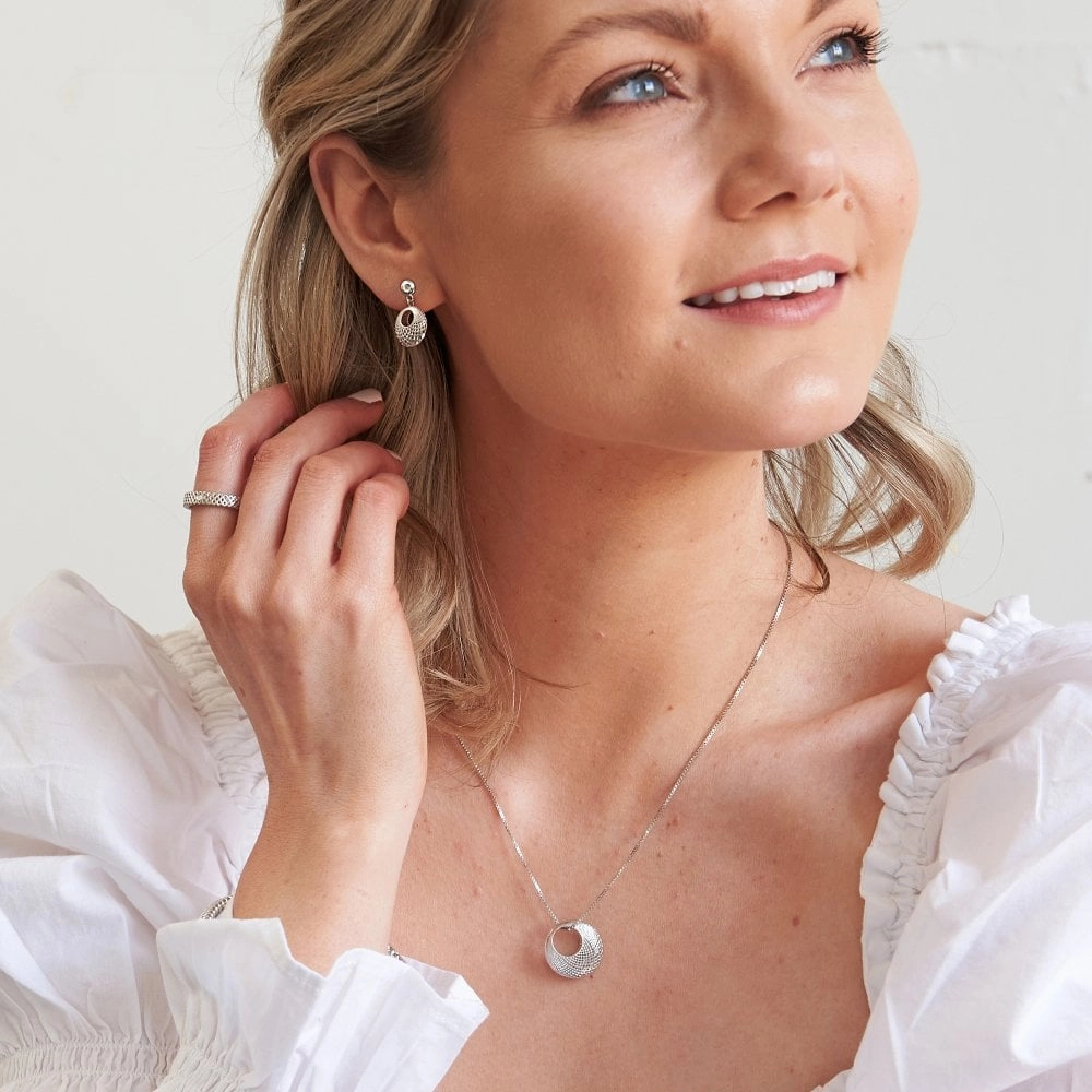 Hot Diamonds Quest Sterling Silver Filigree Circle Earrings