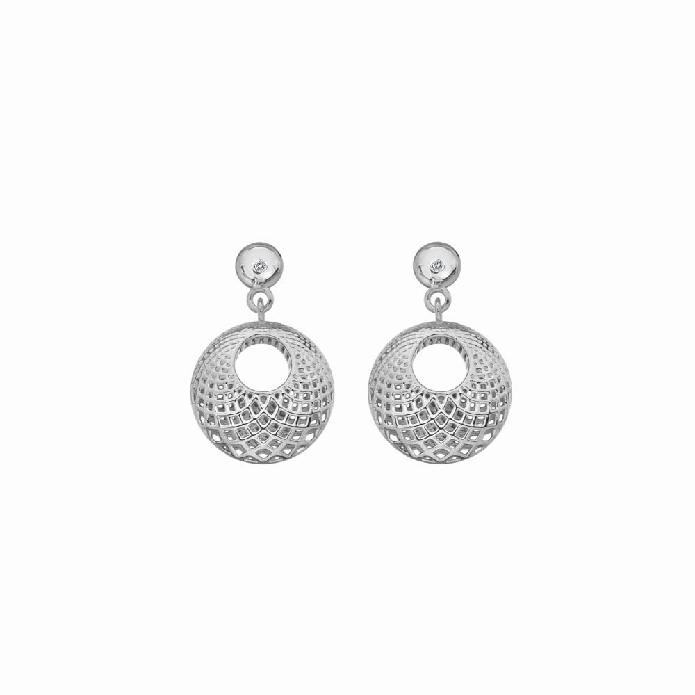 Hot Diamonds Quest Sterling Silver Filigree Circle Earrings