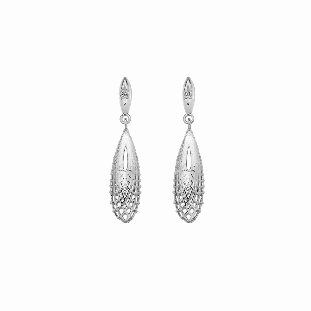 Hot Diamonds Quest Sterling Silver Filigree Teardrop Earrings