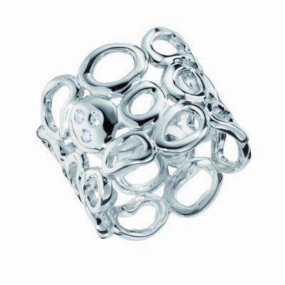 Hot Diamonds Ring Black Bali Silver D