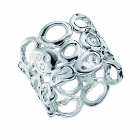 Hot Diamonds Ring Black Bali Silver D